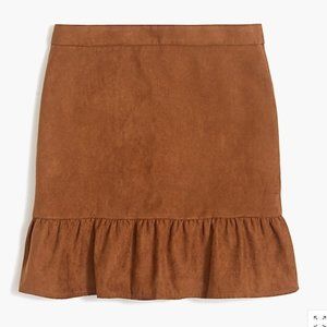 NWT J.Crew Faux-suede mini skirt size 8